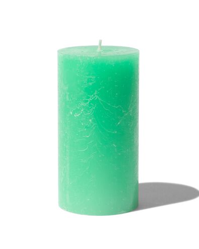 bougies rustiques vert 7 x 13 - 13502990 - HEMA
