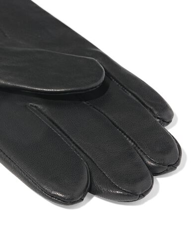 gants embout tactile cuir femme noir XL - 16451014 - HEMA