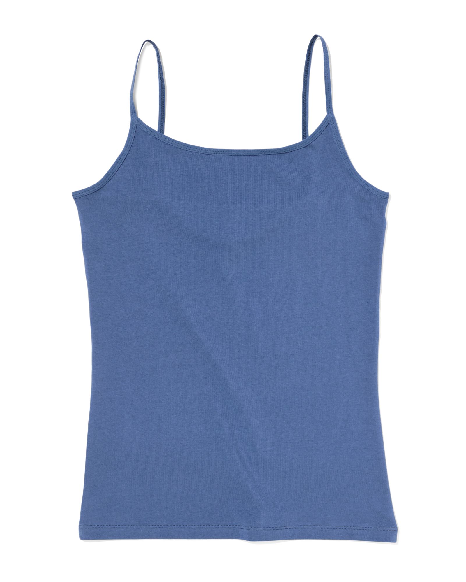 dameshemd katoen spaghettibandjes blauw - 19621539BLUE - HEMA