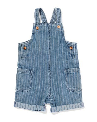 Baby-Latzhose, gestreift jeansfarben jeansfarben - 33186870DENIM - HEMA