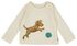 t-shirt nouveau-né avec chien blanc cassé - 1000028730 - HEMA