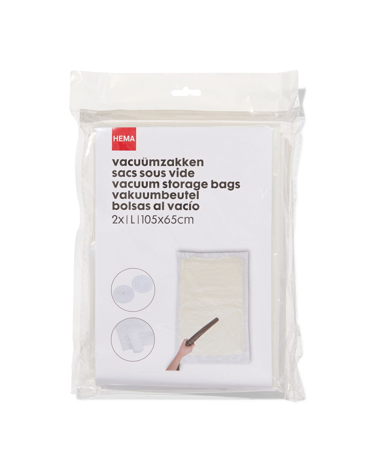 2er-Pack Vakuumbeutel, large, 105 x 65 cm - 39891030 - HEMA