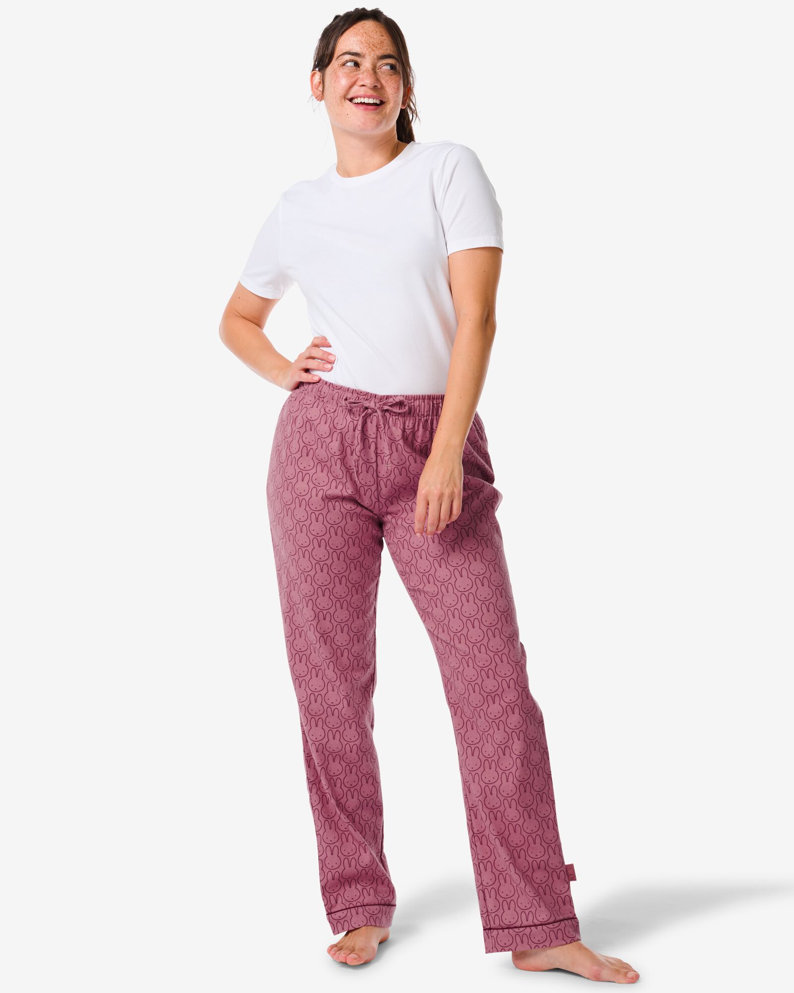 pantalon de pyjama femme Miffy flanelle rouge - HEMA