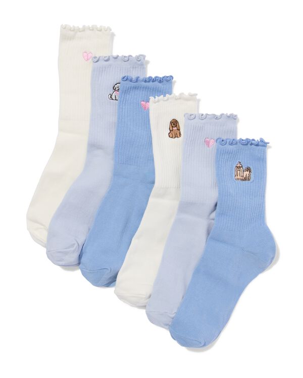 coffret cadeau chaussettes taille 36-41 chien - 6 paires - 61104414 - HEMA