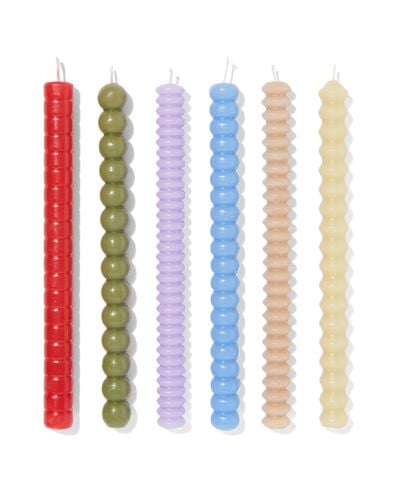 bougie &agrave; nervures &Oslash;2.1x25 rouge brun - 13506043 - HEMA