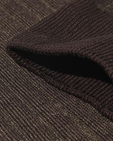herensokken rib bruin bruin - 4151045BROWN - HEMA