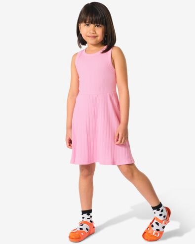 Kinderkleid mit Rippstruktur  rosa - 30858204PINK - HEMA