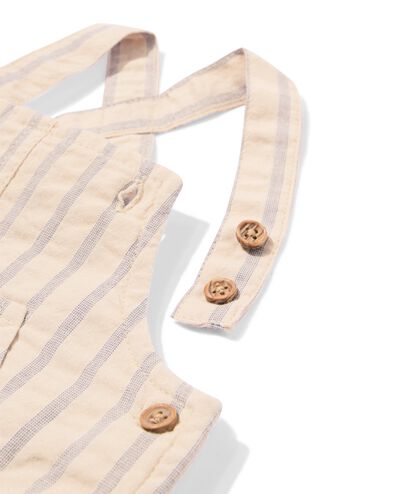 Newborn-Latzhose mit Sreifen ecru - 33418420ECRU - HEMA