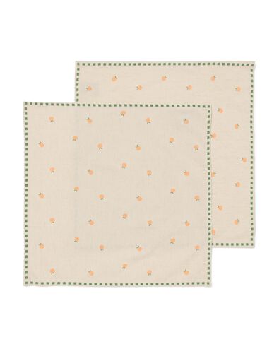 serviette 45x45cm coton fruits - 2 pi&egrave;ces - 41800279 - HEMA