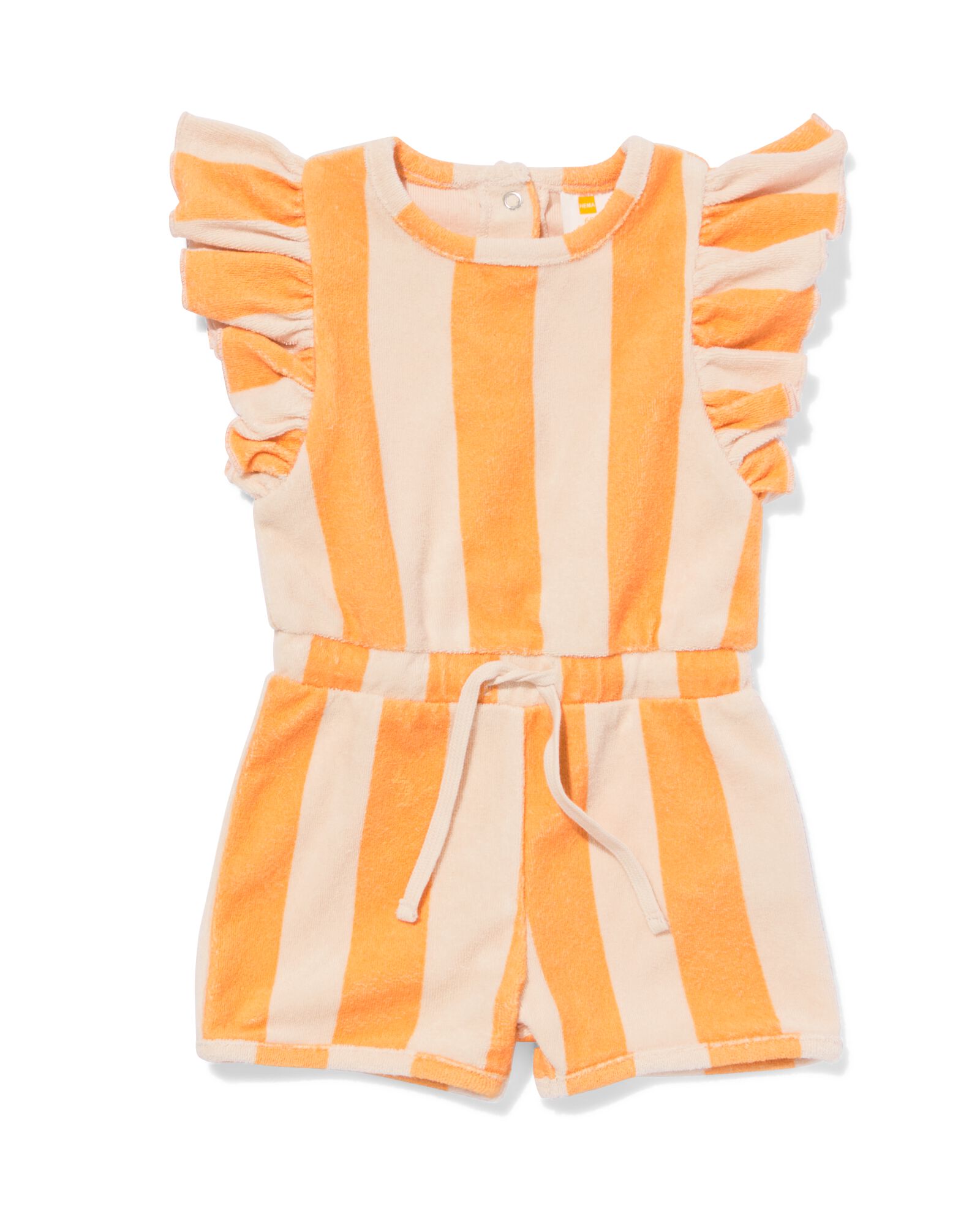 combinaison bébé éponge rayures jaune - 33007270YELLOW - HEMA