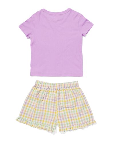 pyjacourt enfant en coton à carreaux lilas lilas - 23071580LILAC - HEMA