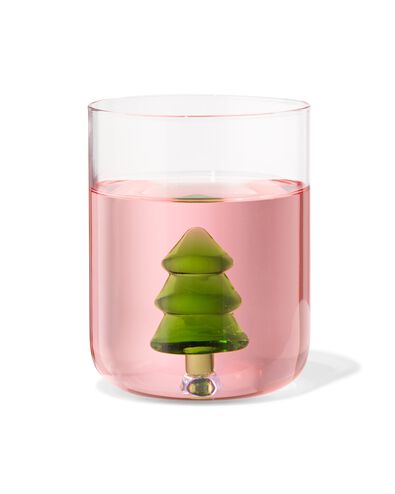 verre à eau 380 ml avec figurine arbre de Noël - 25600086 - HEMA