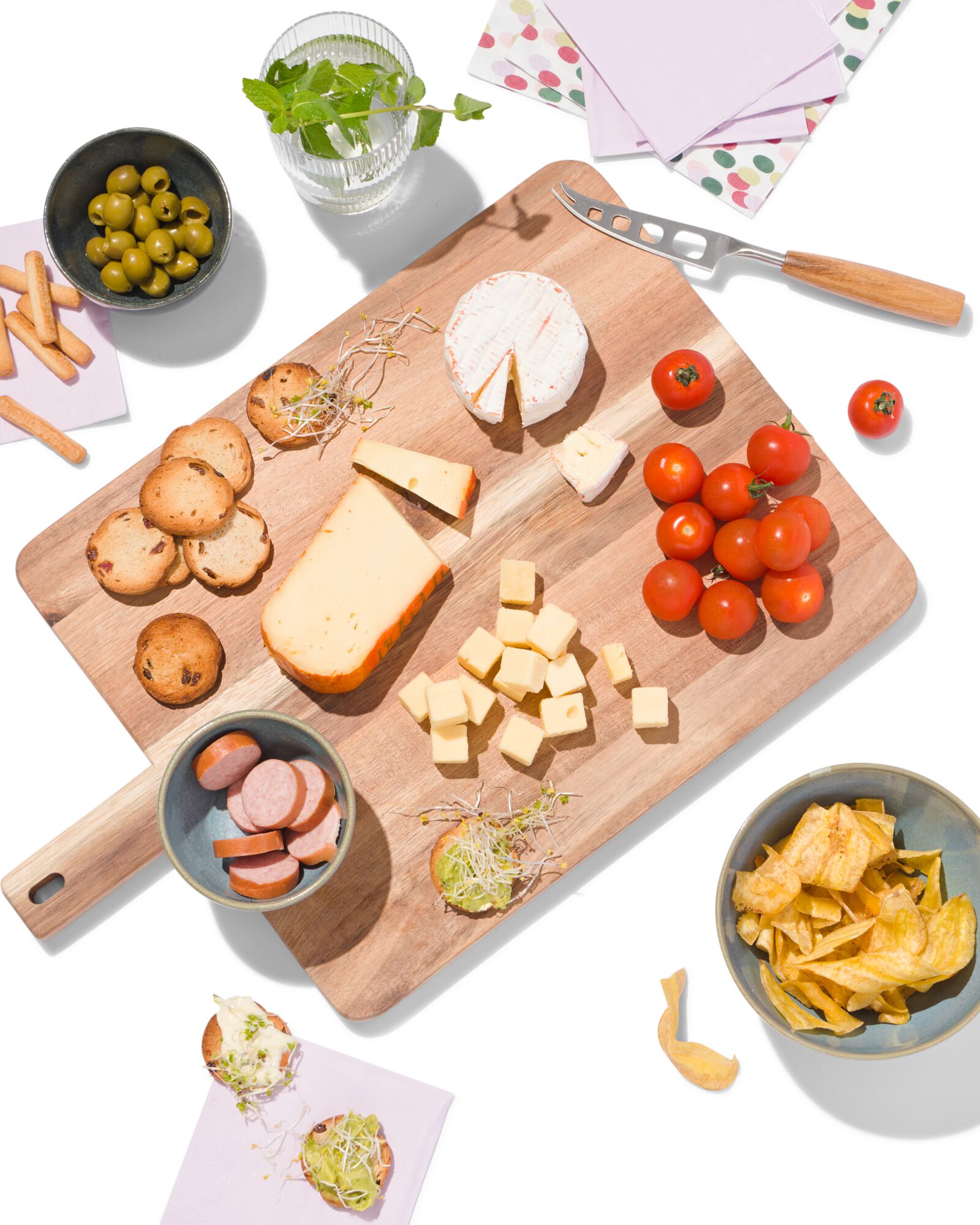 planche &agrave; ap&eacute;ritif 48x31x2 bois - 80810330 - HEMA