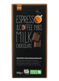 chocolat au lait aux éclats d’expresso et de café - 10370032 - HEMA