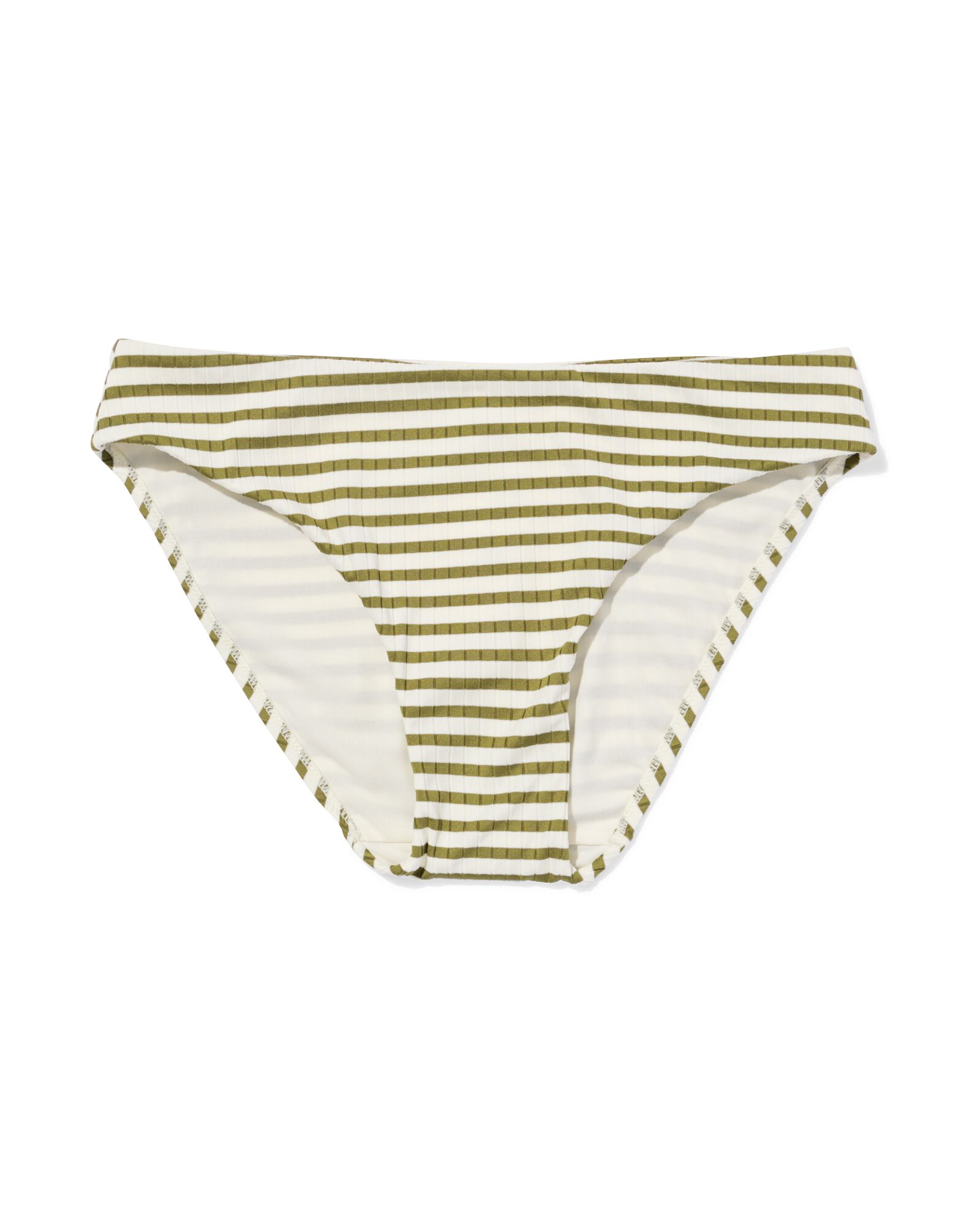 Damen-Bikinihose Mila, gerippt, gestreift mittelgr&uuml;n mittelgr&uuml;n - 22360200MIDGREEN - HEMA