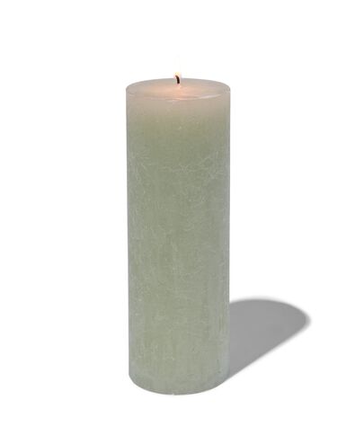 bougie rustique &Oslash;7x19 vert clair vert clair 7 x 19 - 13503176 - HEMA