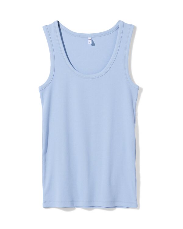 damessinglet Anouk rib lichtblauw lichtblauw - 36310580LIGHTBLUE - HEMA