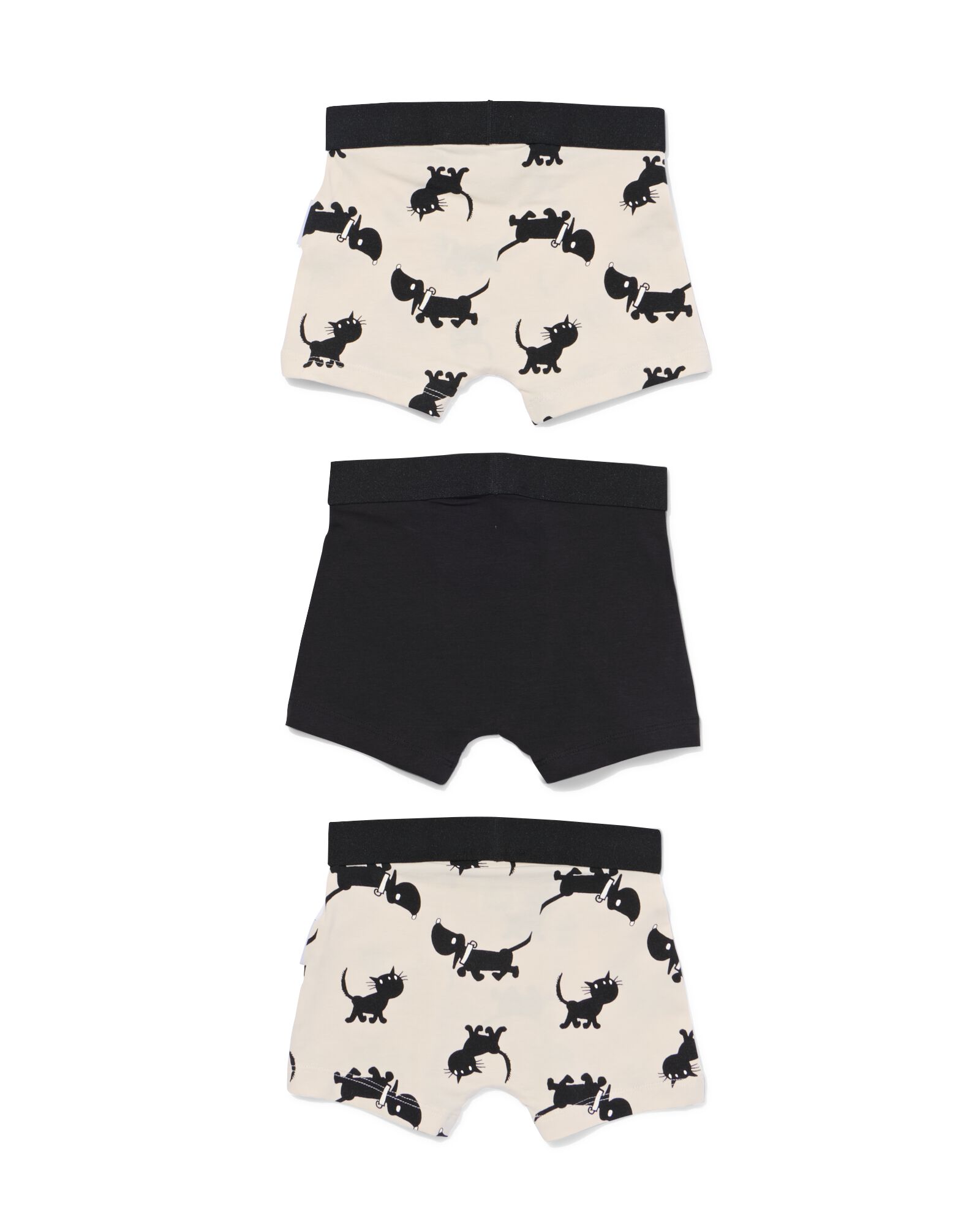Takkie en Siepie kinderboxers - 3 stuks zwart/wit zwart/wit - 19203760BLACKWHITE - HEMA