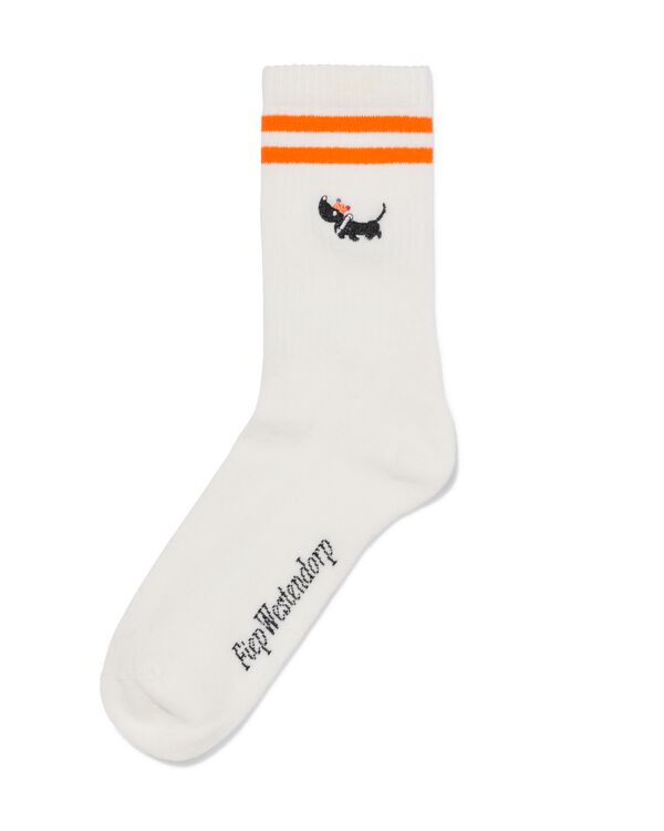 chaussettes Takkie adulte F&ecirc;te du Roi blanc cass&eacute; blanc cass&eacute; - 4120580OFFWHITE - HEMA