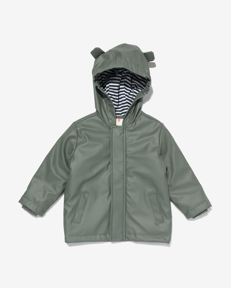 manteau bébé avec capuche vert - 1000029761 - HEMA