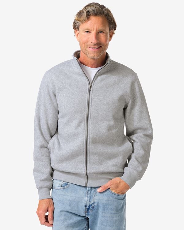 heren sweatvest Nielson lichtgrijs lichtgrijs - 2101460LIGHTGREY - HEMA