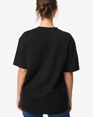 dames T-shirt Do relaxed fit  zwart zwart - 36304310BLACK - HEMA