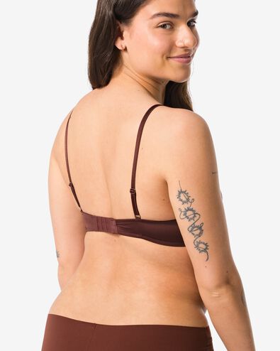 voorgevormde kanten bh met beugel donkerbruin donkerbruin - 21801065DARKBROWN - HEMA