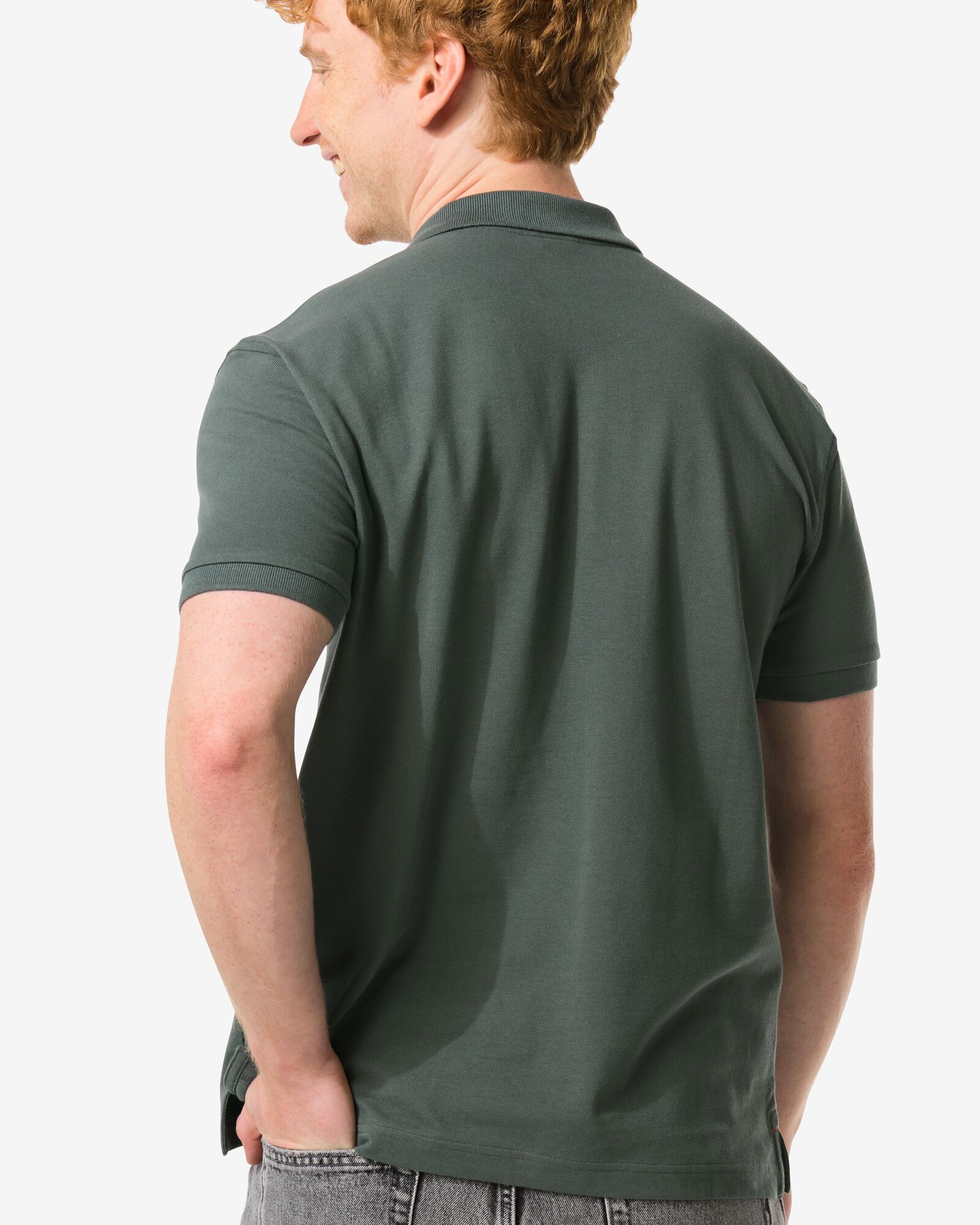 Herren-Poloshirt dunkelgrün - 2140320DARKGREEN - HEMA