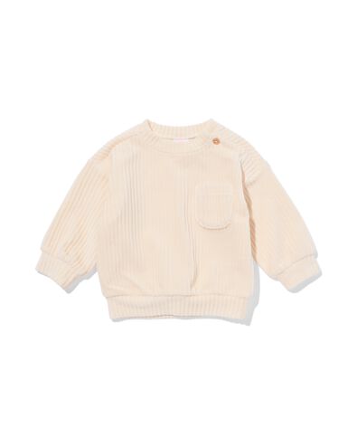 sweat b&eacute;b&eacute; velours c&ocirc;tel&eacute;  &eacute;cru &eacute;cru - 33049870ECRU - HEMA