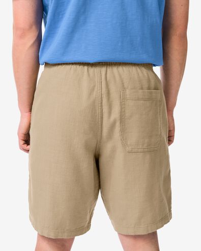 herenshort Wes regular fit beige beige - 2149620BEIGE - HEMA