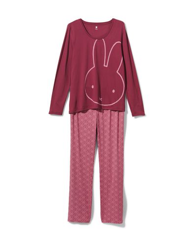 Damen-Pyjama, Miffy, Mikrofaser mauve S - 23460206 - HEMA