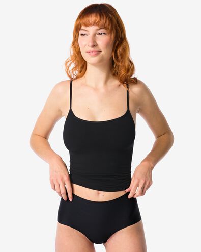 Slip, mittelstark figurformend, hohe Taille schwarz schwarz - 1000002395 - HEMA