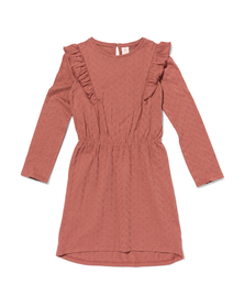 Kinder-Kleid mit Stickerei rosa rosa - 1000029686 - HEMA
