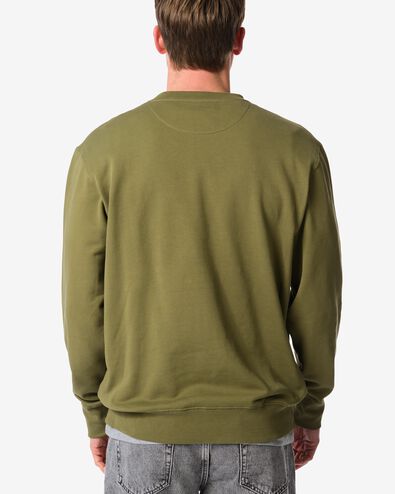 herentrui Daryl regular fit sweatstof middengroen middengroen - 2148100MIDGREEN - HEMA