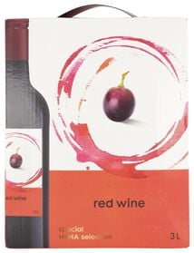vin maison rouge cubi - 3 L - 17360100 - HEMA