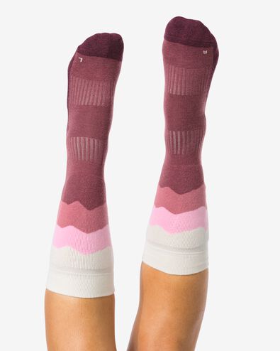 chaussettes de ski 2 paires  rose rose - 4320055PINK - HEMA