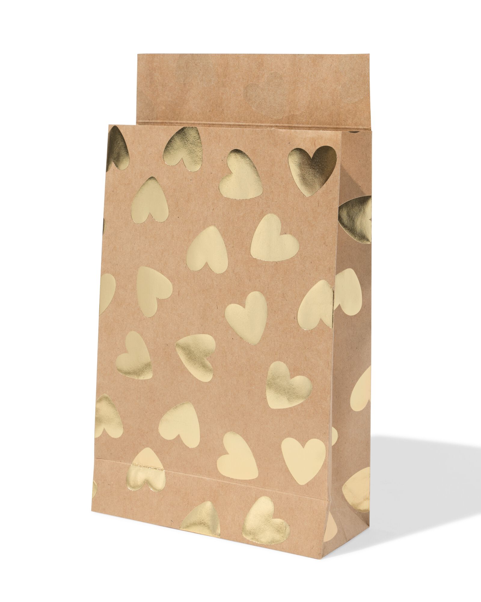 sacs cadeaux M kraft &agrave; pois - lot de 3 - 14710299 - HEMA