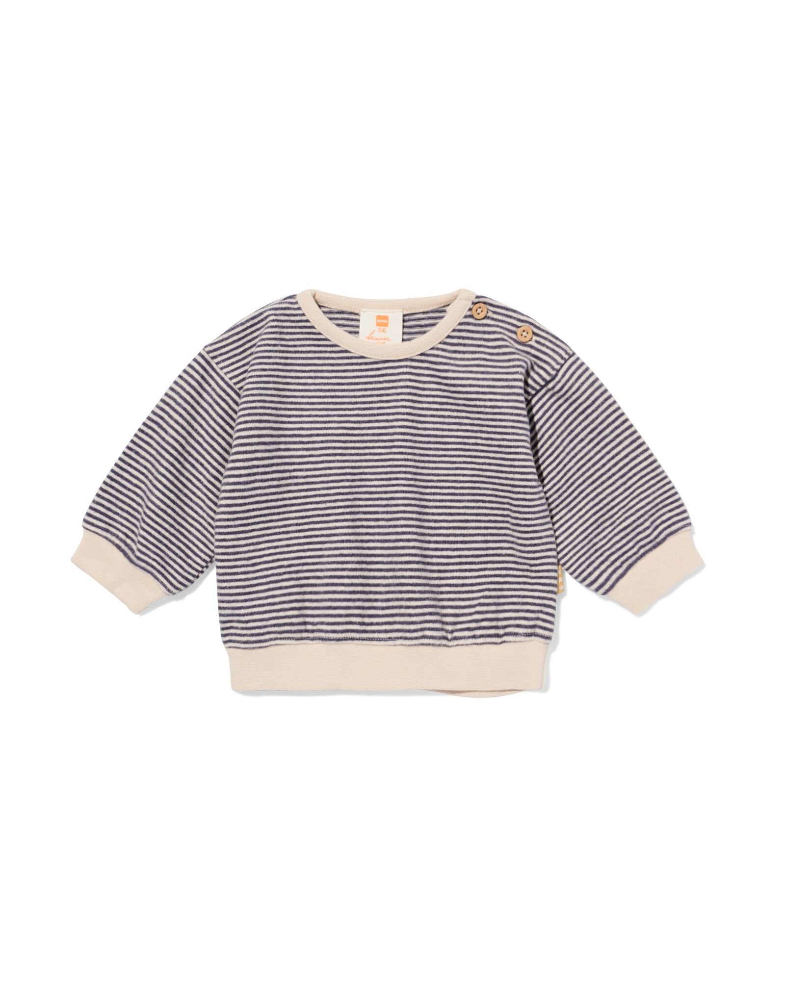 newborn sweater strepen ecru ecru - 33435920ECRU - HEMA