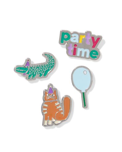 pins feestbeesten - 4 stuks - 14710324 - HEMA