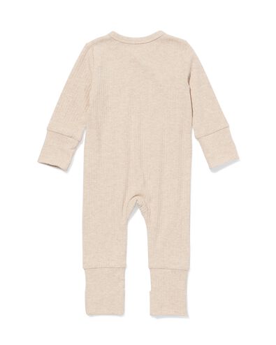 Newborn-Strampler zum Mitwachsen, LENZING&trade; ECOVERO&trade;, gerippt  sandfarben sandfarben - 33430820SAND - HEMA