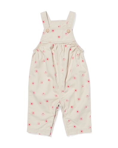 baby tuinbroek denim ecru ecru - 33041650ECRU - HEMA