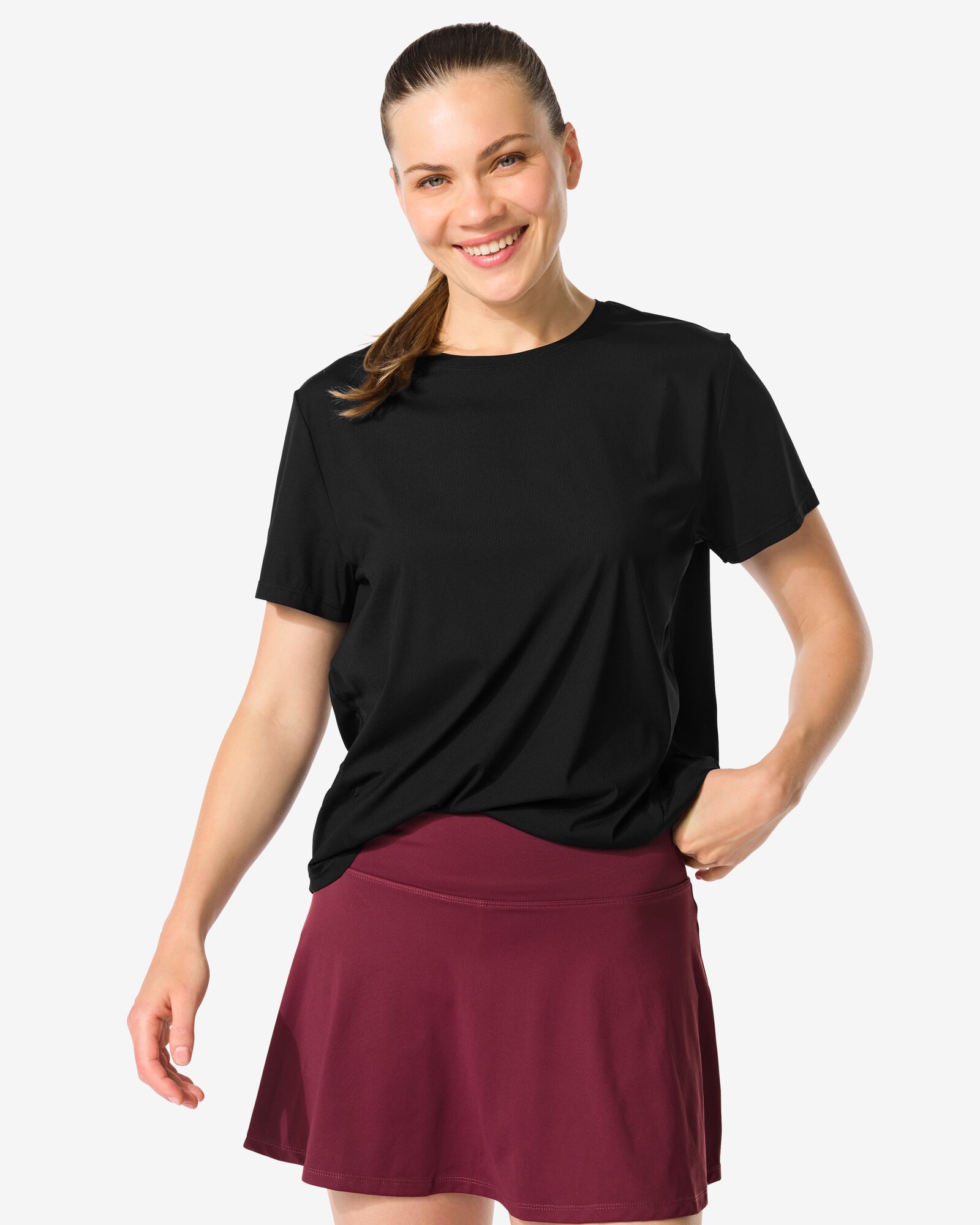 Damen-Sportshirt schwarz schwarz - 36090339BLACK - HEMA