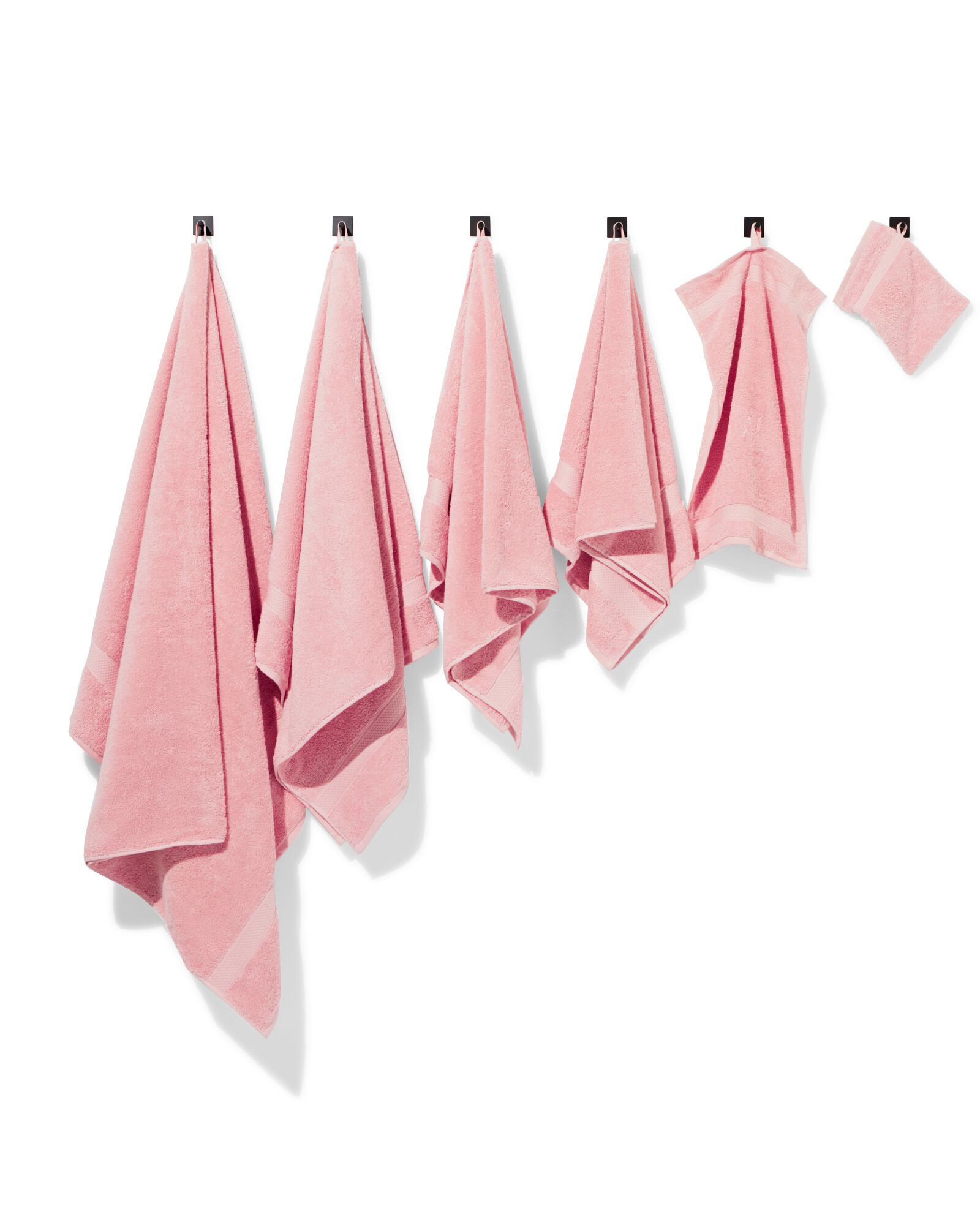 serviettes de bain - qualité épaisse rose clair serviette 50 x 100 - 5282852 - HEMA