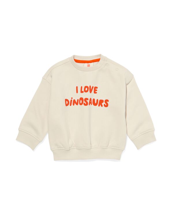 Baby-Sweatshirt, Dinosaurier ecru ecru - 33185440ECRU - HEMA