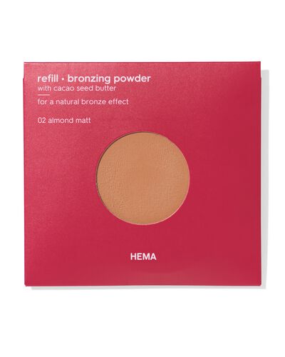 recharge poudre bronzante 02 almond matt - 11290423 - HEMA