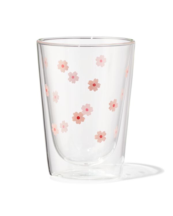 verre &agrave; double paroi 350 ml fleurs - 61104505 - HEMA
