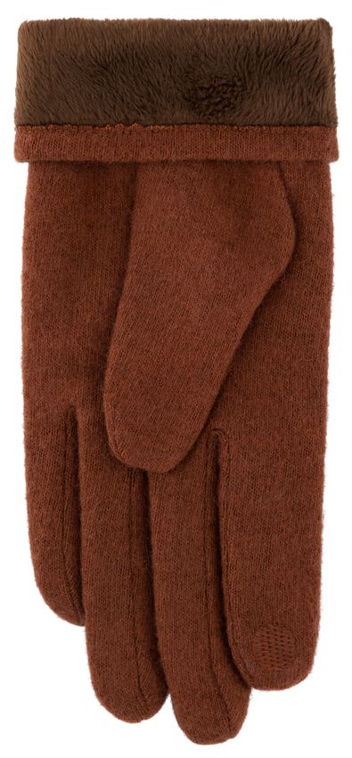 gants femme avec laine marron - 1000025227 - HEMA
