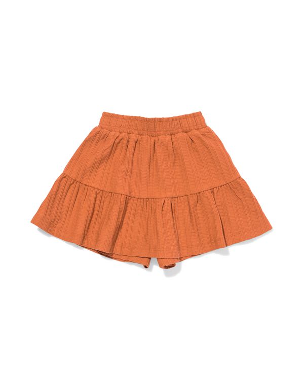 kinderbroekrok A-lijn rib bruin bruin - 30849626BROWN - HEMA