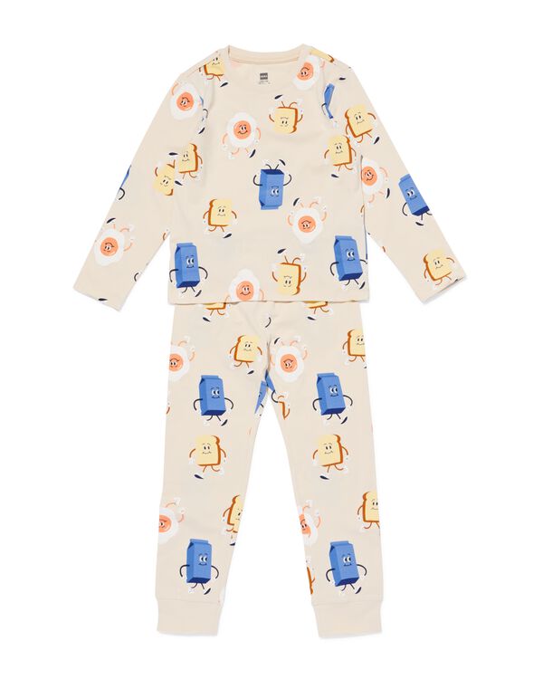 Kinderpyjama Fr&uuml;hst&uuml;ck eierschalenfarben eierschalenfarben - 23000860OFFWHITE - HEMA