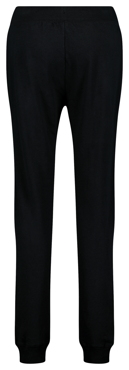 pantalon de pyjama femme coton sweat noir noir - 1000028584 - HEMA